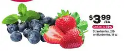 Grocery Outlet Strawberries, 2 lb or Blueberries, 18 oz offer