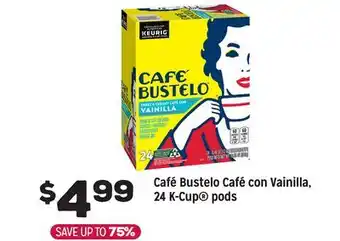 Grocery Outlet Café Bustelo Café con Vainilla, 24 K - Cup pods offer