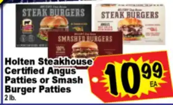 Superior Grocers Holten Steakhouse Certified Angus Patties or Smash Patties offer