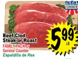 Superior Grocers Beef Clod Steak or Roast offer