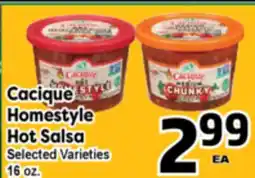 Superior Grocers Cacique Homestyle Hot Salsa offer