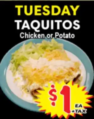 Superior Grocers TAQUITOS Chicken or Potato offer