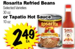 Superior Grocers Rosarita Refried Beans 30 oz. or Tapatio Hot Sauce 10 oz offer