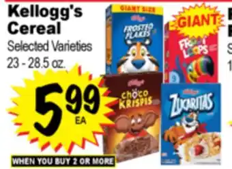 Superior Grocers Kellogg's Cereal offer