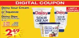 Superior Grocers Daisy Sour Cream 16 oz. or Squeeze 14 oz. Daisy Dips 16 oz offer