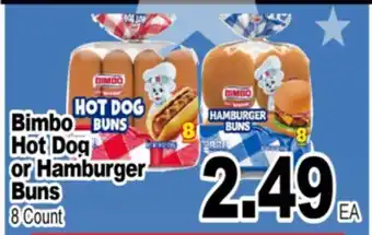 Superior Grocers Bimbo Hot Dog or Hamburger Buns offer