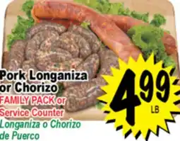 Superior Grocers Pork Longaniza or Chorizo offer