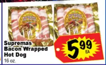 Superior Grocers Supremas Bacon Wrapped Hot Dog offer