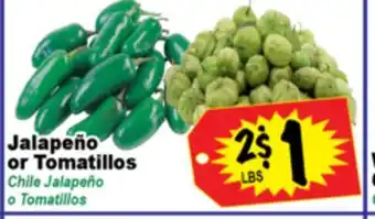 Superior Grocers Jalapeño or Tomatillos offer