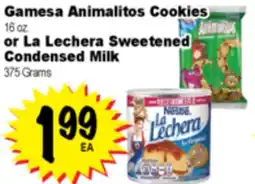 Superior Grocers Gamesa Animalitos Cookies 16 or La Lechera Sweetened Condensed Milk 375 Grams offer
