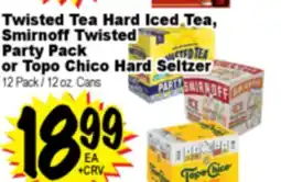 Superior Grocers Twisted Tea Hard Iced Tea, Smirnoff Twisted Party Pack or Topo Chico Hard Seltzer offer