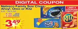 Superior Grocers Nabisco Family Size Chips Ahoy! Oreo or Ritz offer