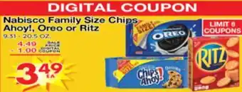 Superior Grocers Nabisco Family Size Chips Ahoy! Oreo or Ritz offer