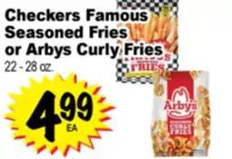 Superior Grocers Checkers Famous Seasoned Fries or Arbys Curly Fries offer