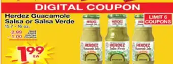Superior Grocers Herdez Guacamole Salsa or Salsa Verde offer