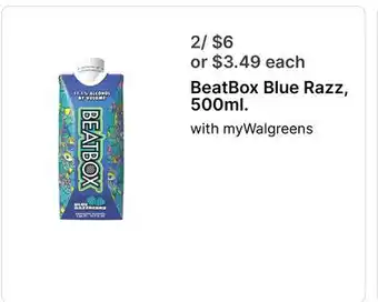 Walgreens BeatBox Blue Razz, 500ml offer
