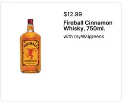 Walgreens Fireball Cinnamon Whisky, 750ml offer