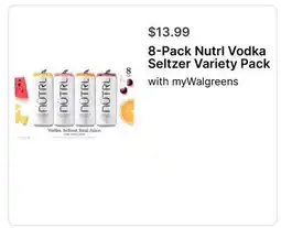Walgreens 8-Pack Nutrl Vodka Seltzer Variety Pack offer