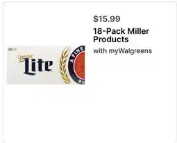 Walgreens 18-Pack Miller Products offer