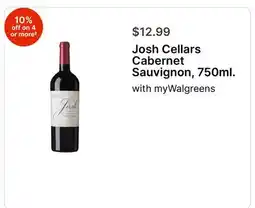 Walgreens Josh Cellars Cabernet Sauvignon, 750ml offer