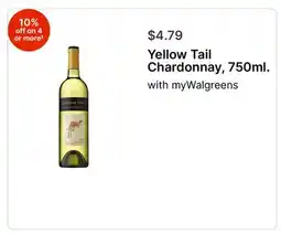 Walgreens Yellow Tail Chardonnay, 750ml offer