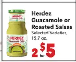 Vallarta Supermarkets Herdez Guacamole or Roasted Salsas offer
