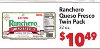 Vallarta Supermarkets Ranchero Queso Fresco Twin Pack offer