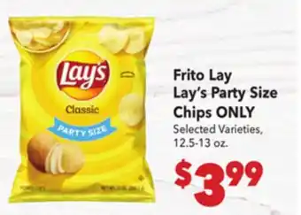 Vallarta Supermarkets Frito Lay Lay's Party Size Chips ONLY offer