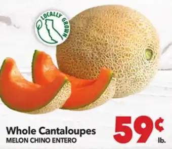 Vallarta Supermarkets Whole Cantaloupes/MELON CHINO ENTERO offer