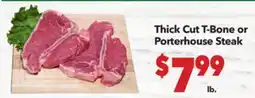 Vallarta Supermarkets Thick Cut T-Bone or Porterhouse Steak offer