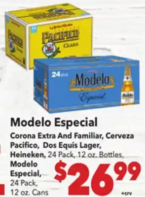 Vallarta Supermarkets Modelo Especial Corona offer