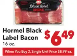 Vallarta Supermarkets Hormel Black Label Bacon offer