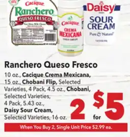 Vallarta Supermarkets Ranchero Queso Fresco offer