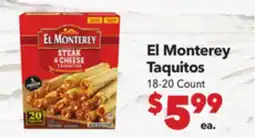 Vallarta Supermarkets El Monterey Taquitos offer