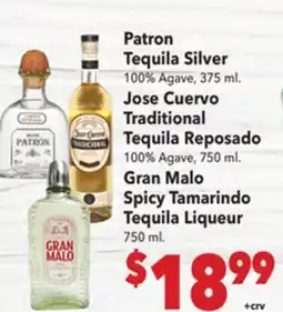 Vallarta Supermarkets Patron Tequila Silver offer