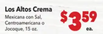Vallarta Supermarkets Los Altos Crema offer