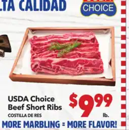Vallarta Supermarkets USDA Choice Beef Short Ribs / COSTILLA DE RES offer