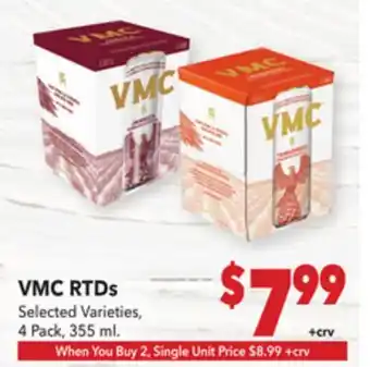 Vallarta Supermarkets VMC RTDs offer