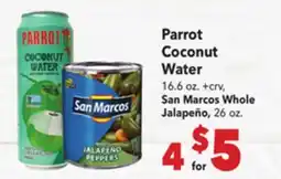 Vallarta Supermarkets Parrot Coconut Water offer
