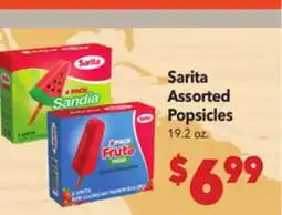 Vallarta Supermarkets Sarita Assorted Popsicles offer