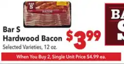 Vallarta Supermarkets Bar S Hardwood Bacon offer