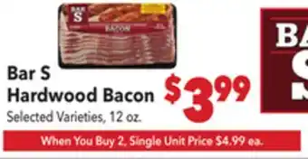 Vallarta Supermarkets Bar S Hardwood Bacon offer