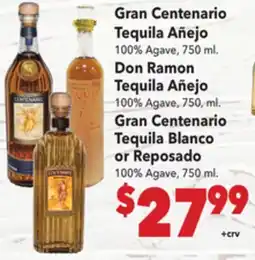 Vallarta Supermarkets Gran Centenario Tequila Añejo offer