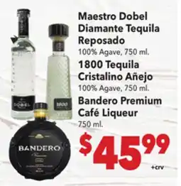 Vallarta Supermarkets Maestro Dobel Diamante Tequila Reposado offer