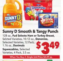 Vallarta Supermarkets Sunny D Smooth & Tangy Punch offer