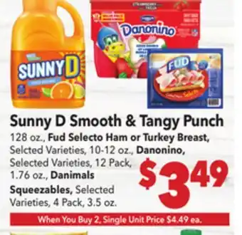 Vallarta Supermarkets Sunny D Smooth & Tangy Punch offer