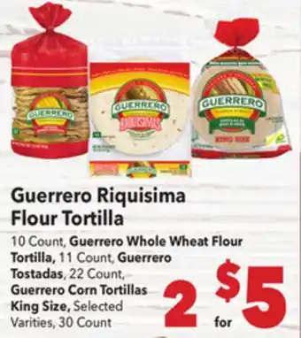 Vallarta Supermarkets Guerrero Riquisima Flour Tortilla offer