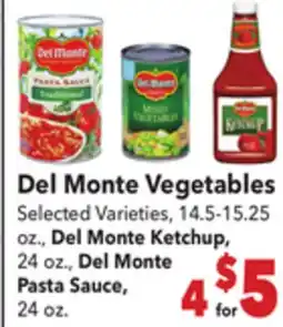 Vallarta Supermarkets Del Monte Vegetables offer