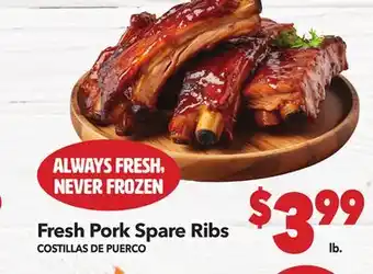 Vallarta Supermarkets Fresh Pork Spare Ribs /COSTILLAS DE PUERCO offer