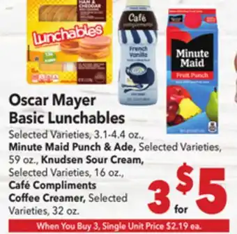 Vallarta Supermarkets Oscar Mayer Basic Lunchables offer